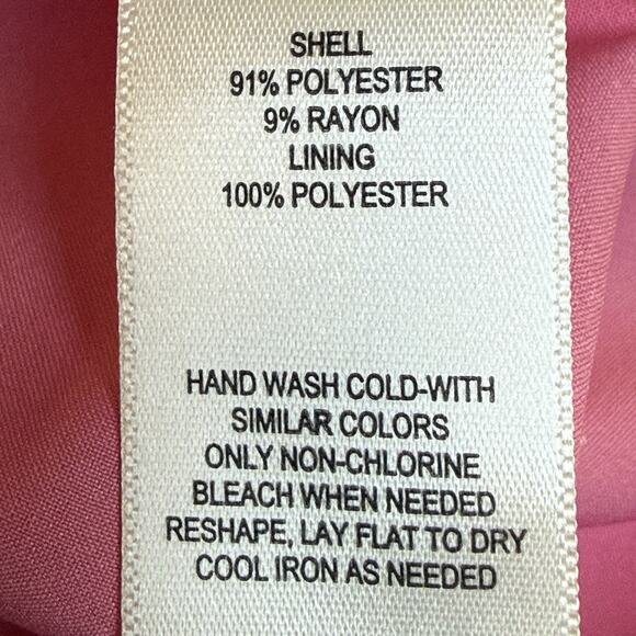 Eliza J Braided Trim Boucle Shift Dress Sz 12 Pink Peach Color Lined 60ties $158 - Picture 12 of 12